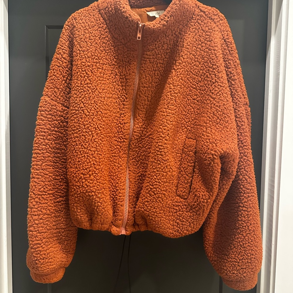 Rust Orange Sherpa Jacket